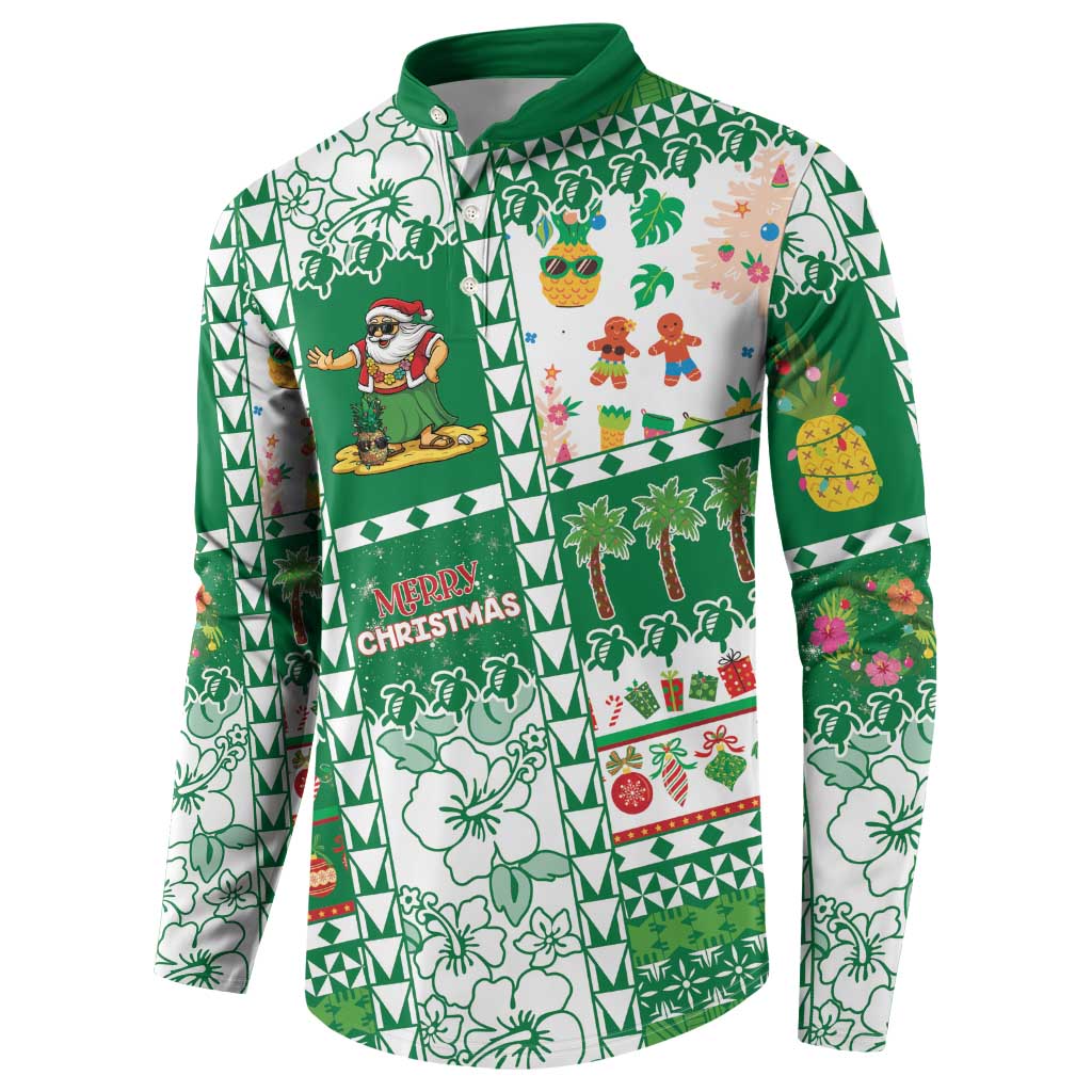 Norfolk Island Christmas Button Sweatshirt Festive Beach Vibes - Polynesian Pride