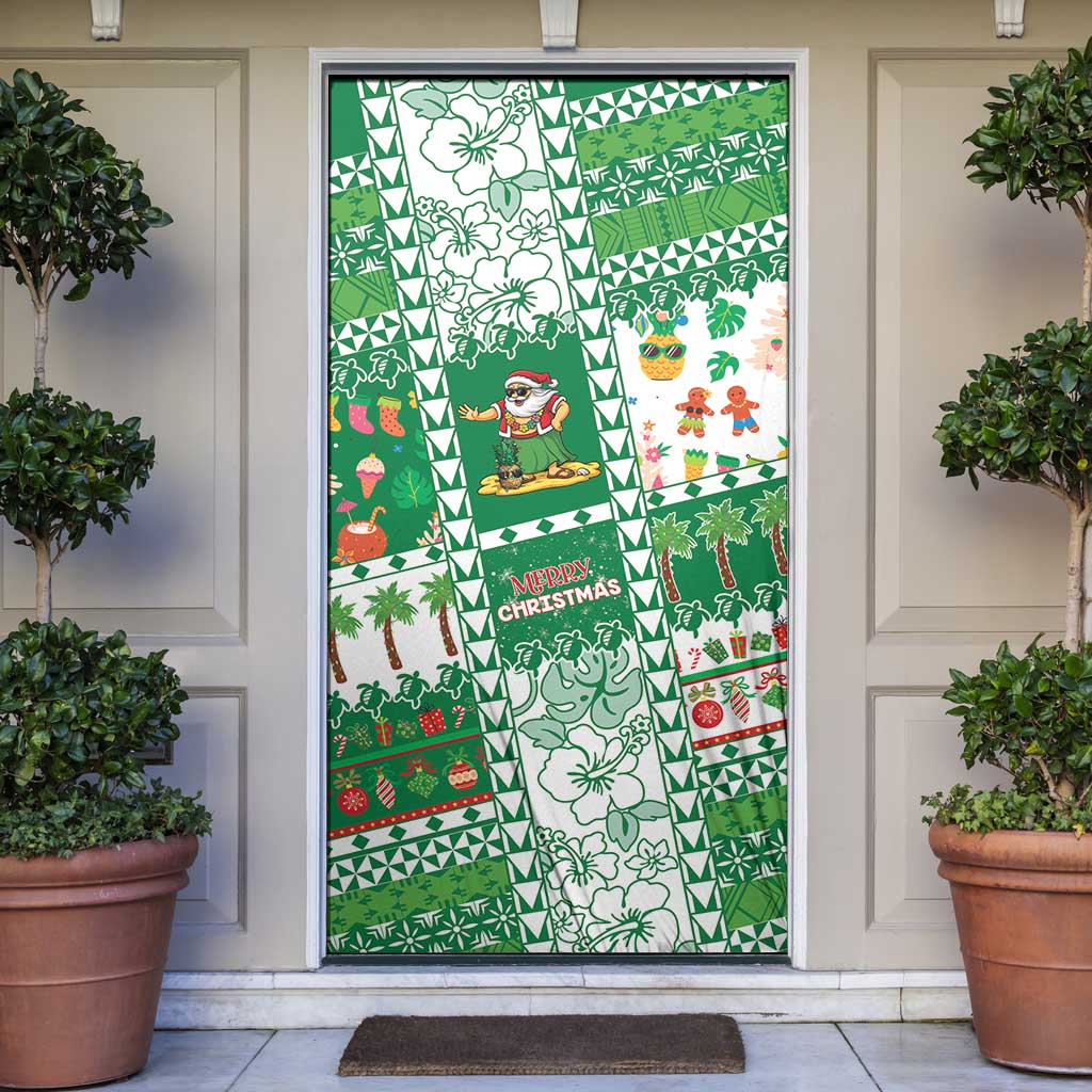 Norfolk Island Christmas Door Cover Festive Beach Vibes - Polynesian Pride