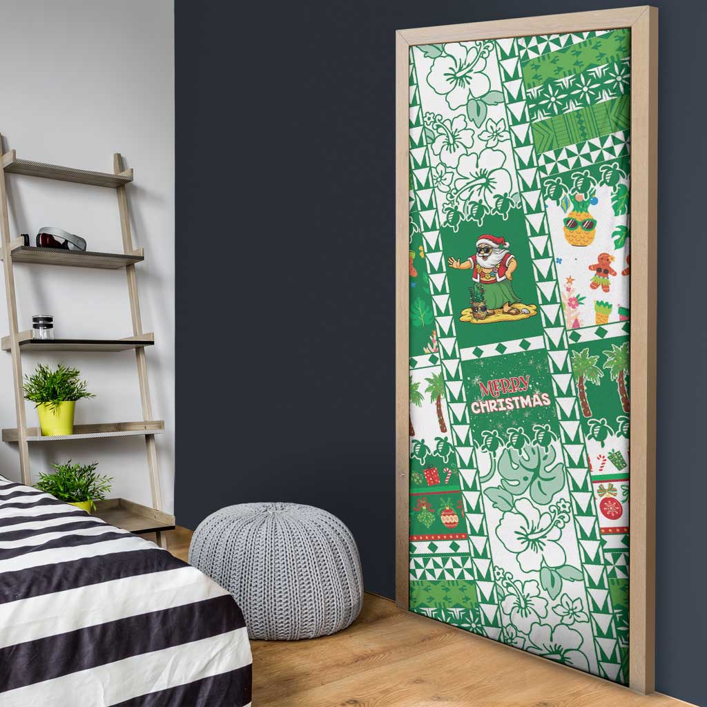 Norfolk Island Christmas Door Cover Festive Beach Vibes - Polynesian Pride