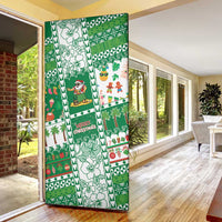 Norfolk Island Christmas Door Cover Festive Beach Vibes - Polynesian Pride