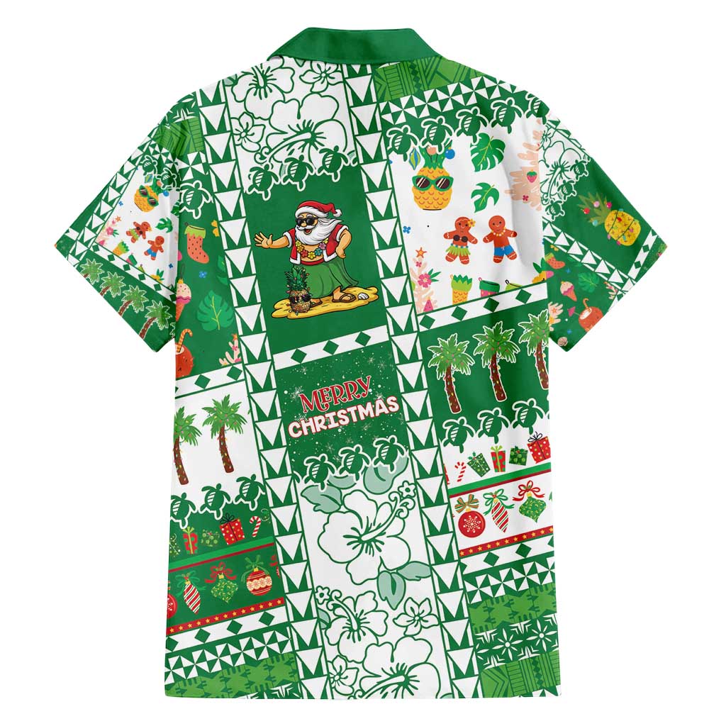 Norfolk Island Christmas Family Matching Long Sleeve Bodycon Dress and Hawaiian Shirt Festive Beach Vibes - Polynesian Pride