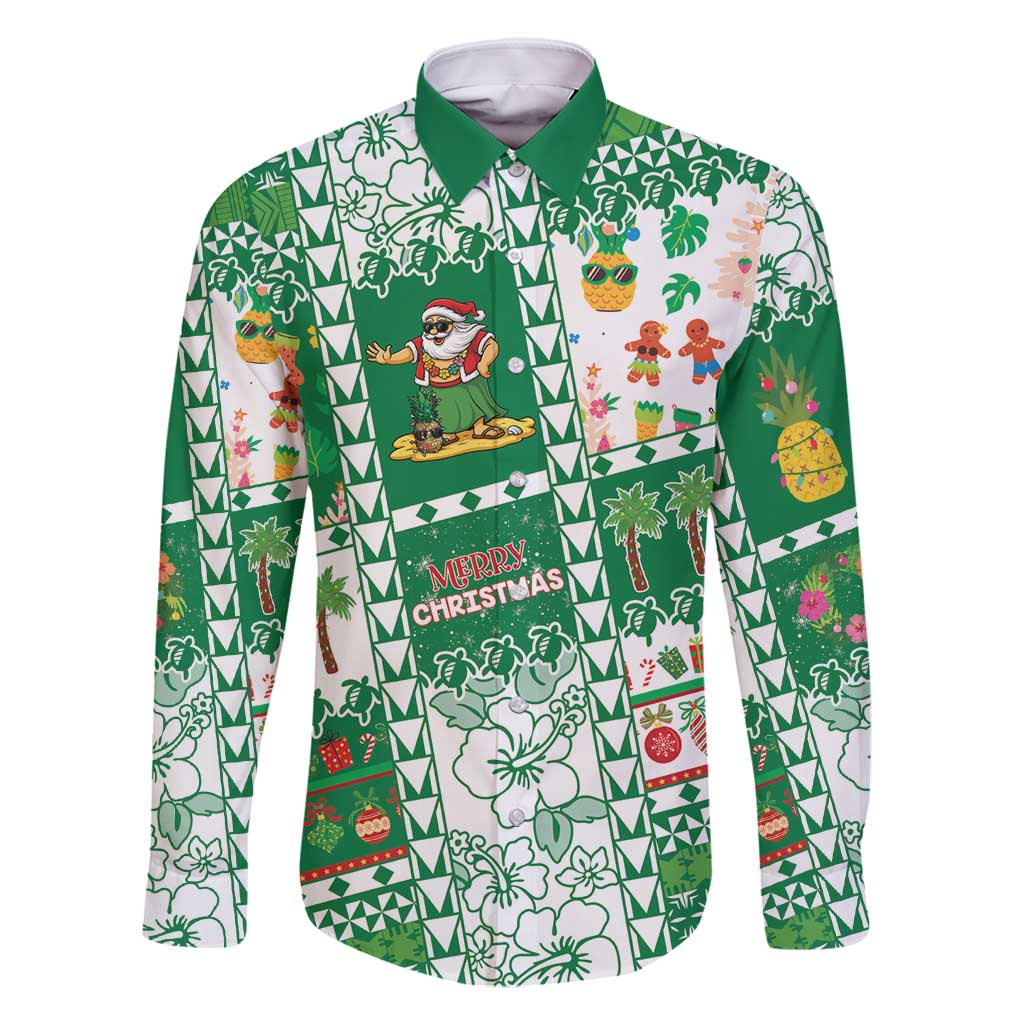 Norfolk Island Christmas Family Matching Off Shoulder Maxi Dress and Hawaiian Shirt Festive Beach Vibes - Polynesian Pride