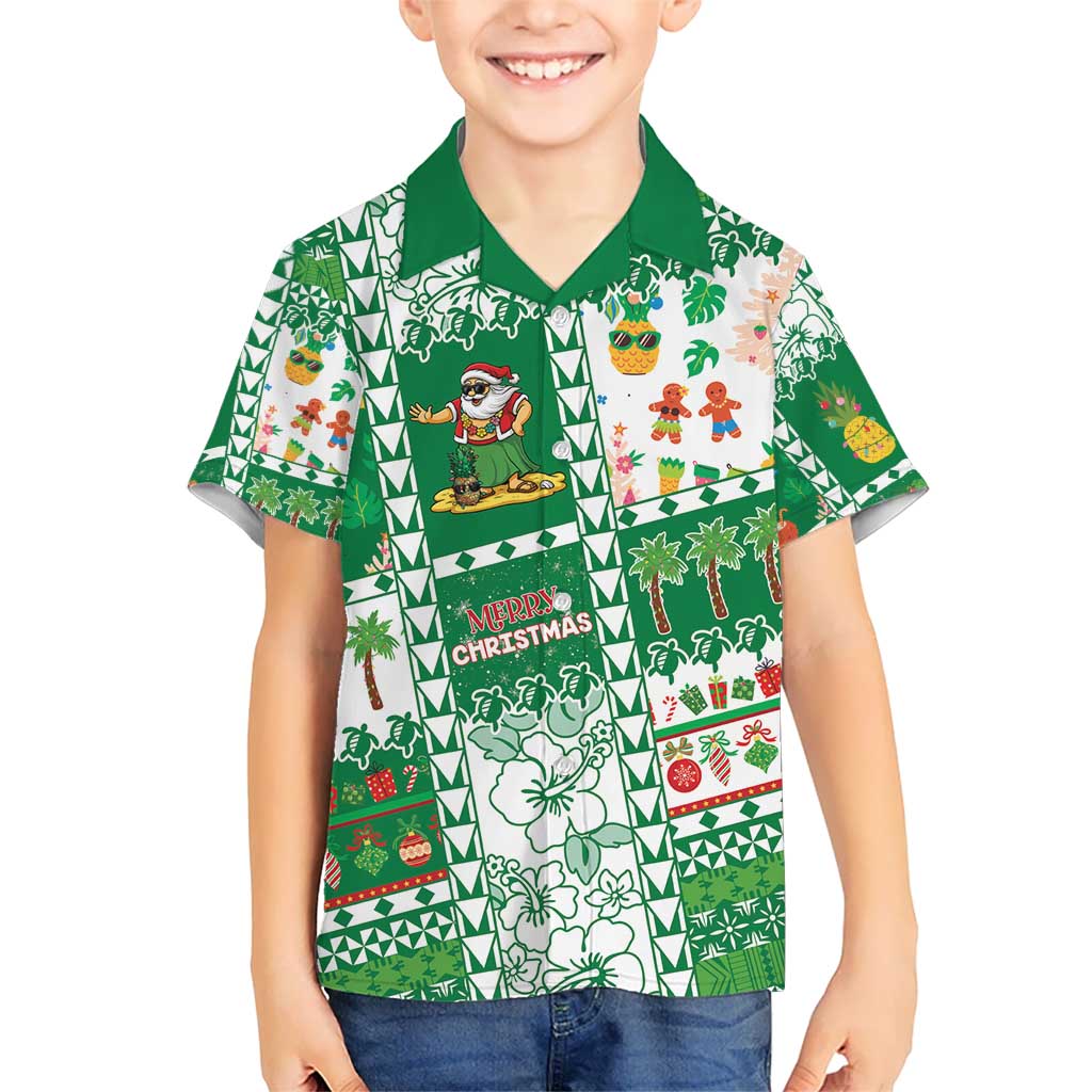 Norfolk Island Christmas Kid Hawaiian Shirt Festive Beach Vibes - Polynesian Pride