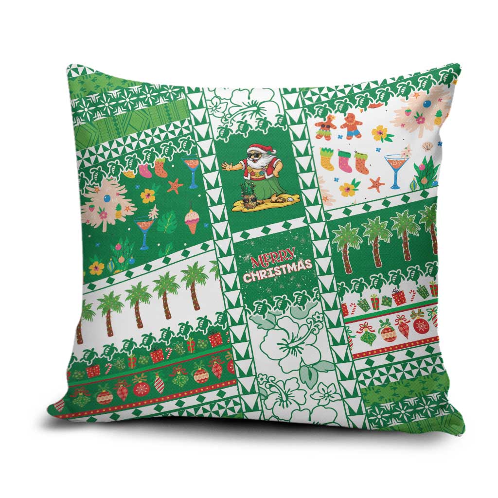 Norfolk Island Christmas Pillow Cover Festive Beach Vibes - Polynesian Pride