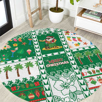Norfolk Island Christmas Round Carpet Festive Beach Vibes - Polynesian Pride