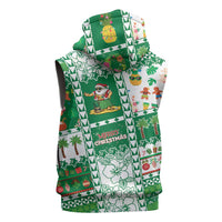 Norfolk Island Christmas Sleeveless Zip Hoodie Festive Beach Vibes - Polynesian Pride