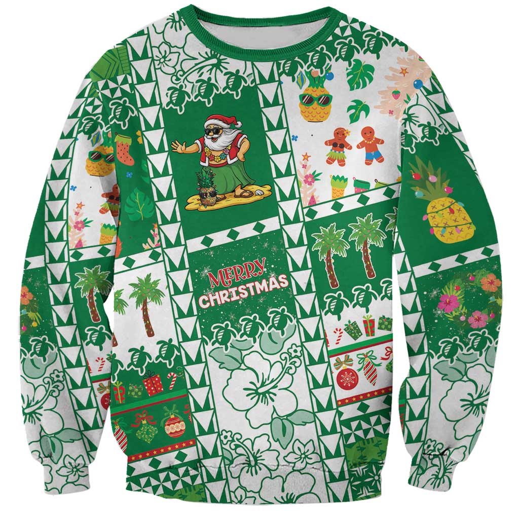 Norfolk Island Christmas Sweatshirt Festive Beach Vibes - Polynesian Pride