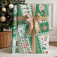 Norfolk Island Christmas Wrapping Paper Festive Beach Vibes - Polynesian Pride