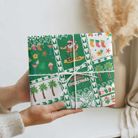 Norfolk Island Christmas Wrapping Paper Festive Beach Vibes - Polynesian Pride