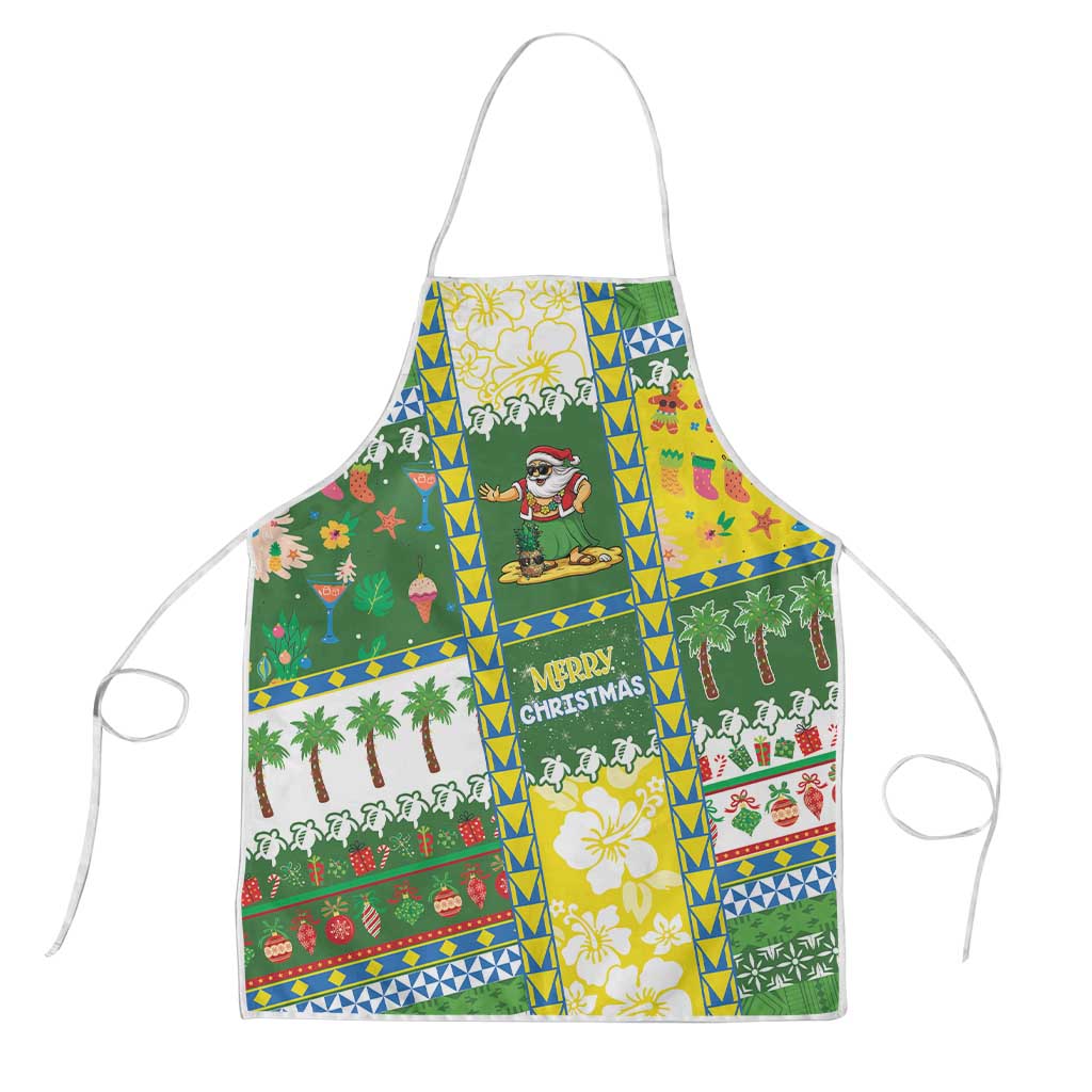 Pitcairn Islands Christmas Apron Festive Beach Vibes - Polynesian Pride