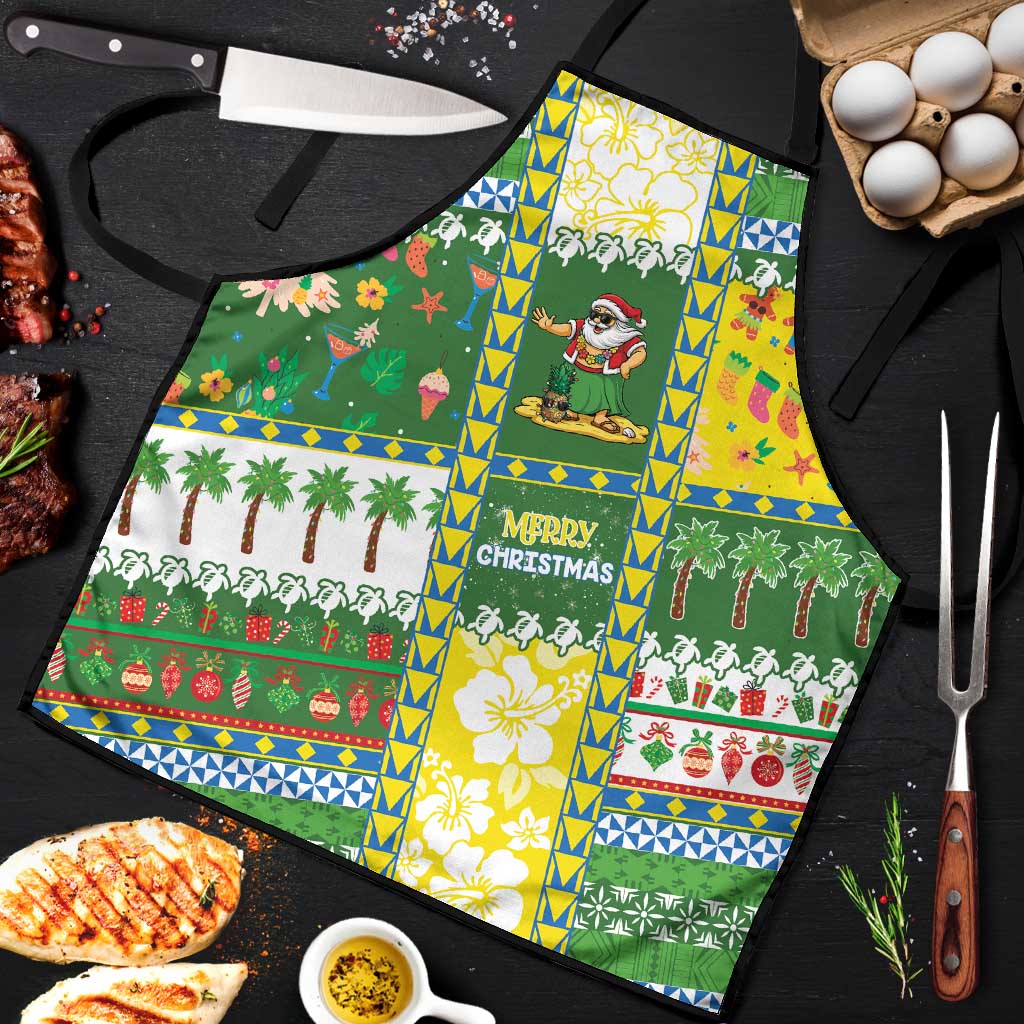 Pitcairn Islands Christmas Apron Festive Beach Vibes - Polynesian Pride