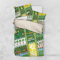 Pitcairn Islands Christmas Bedding Set Festive Beach Vibes - Polynesian Pride