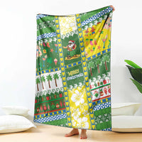 Pitcairn Islands Christmas Blanket Festive Beach Vibes - Polynesian Pride