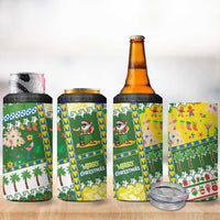 Pitcairn Islands Christmas 4 in 1 Can Cooler Tumbler Festive Beach Vibes - Polynesian Pride