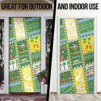 Pitcairn Islands Christmas Door Cover Festive Beach Vibes - Polynesian Pride