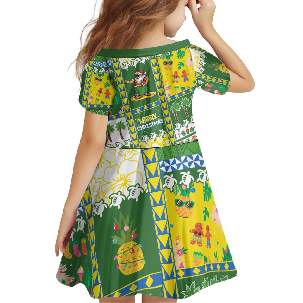 Pitcairn Islands Christmas Family Matching Short Sleeve Bodycon Dress and Hawaiian Shirt Festive Beach Vibes - Polynesian Pride