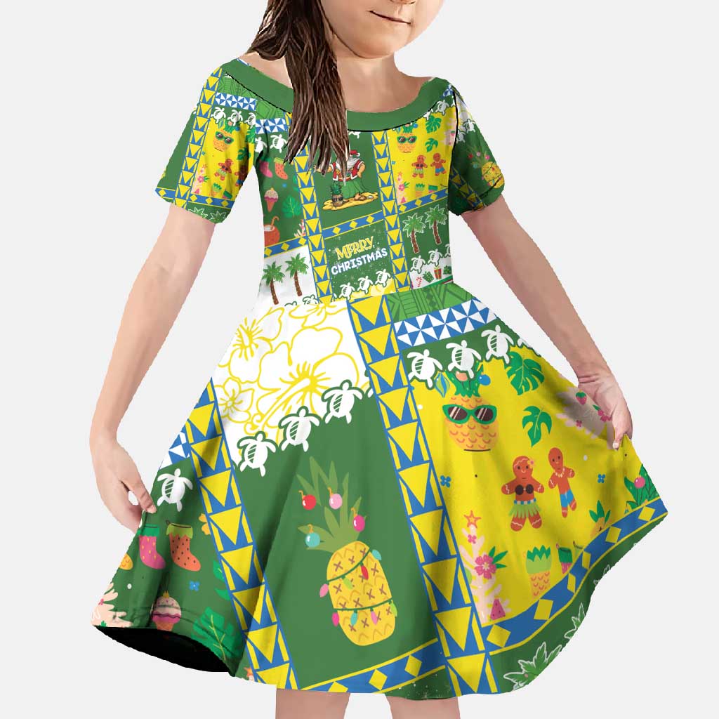 Pitcairn Islands Christmas Family Matching Tank Maxi Dress and Hawaiian Shirt Festive Beach Vibes - Polynesian Pride