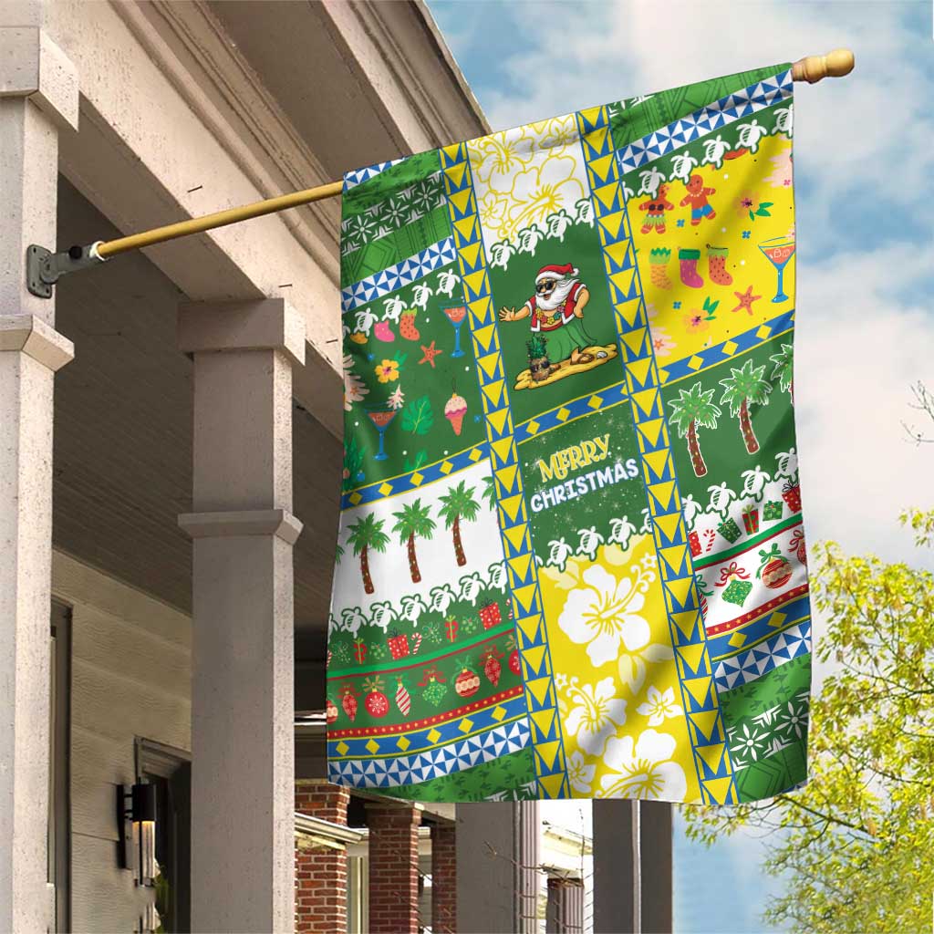 Pitcairn Islands Christmas Garden Flag Festive Beach Vibes - Polynesian Pride
