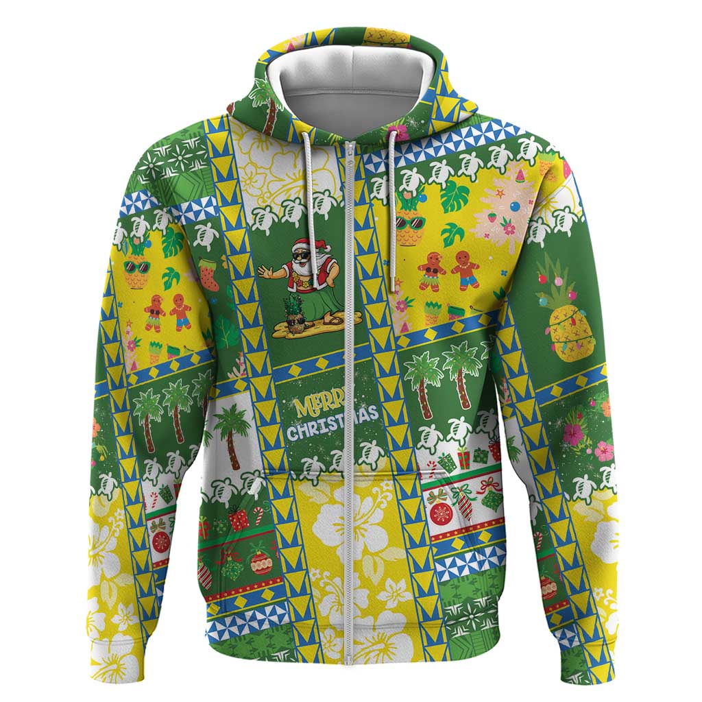 Pitcairn Islands Christmas Hoodie Festive Beach Vibes LT05 Zip Hoodie Colorful - Polynesian Pride