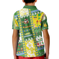 Pitcairn Islands Christmas Kid Polo Shirt Festive Beach Vibes - Polynesian Pride