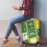 Pitcairn Islands Christmas Luggage Cover Festive Beach Vibes - Polynesian Pride