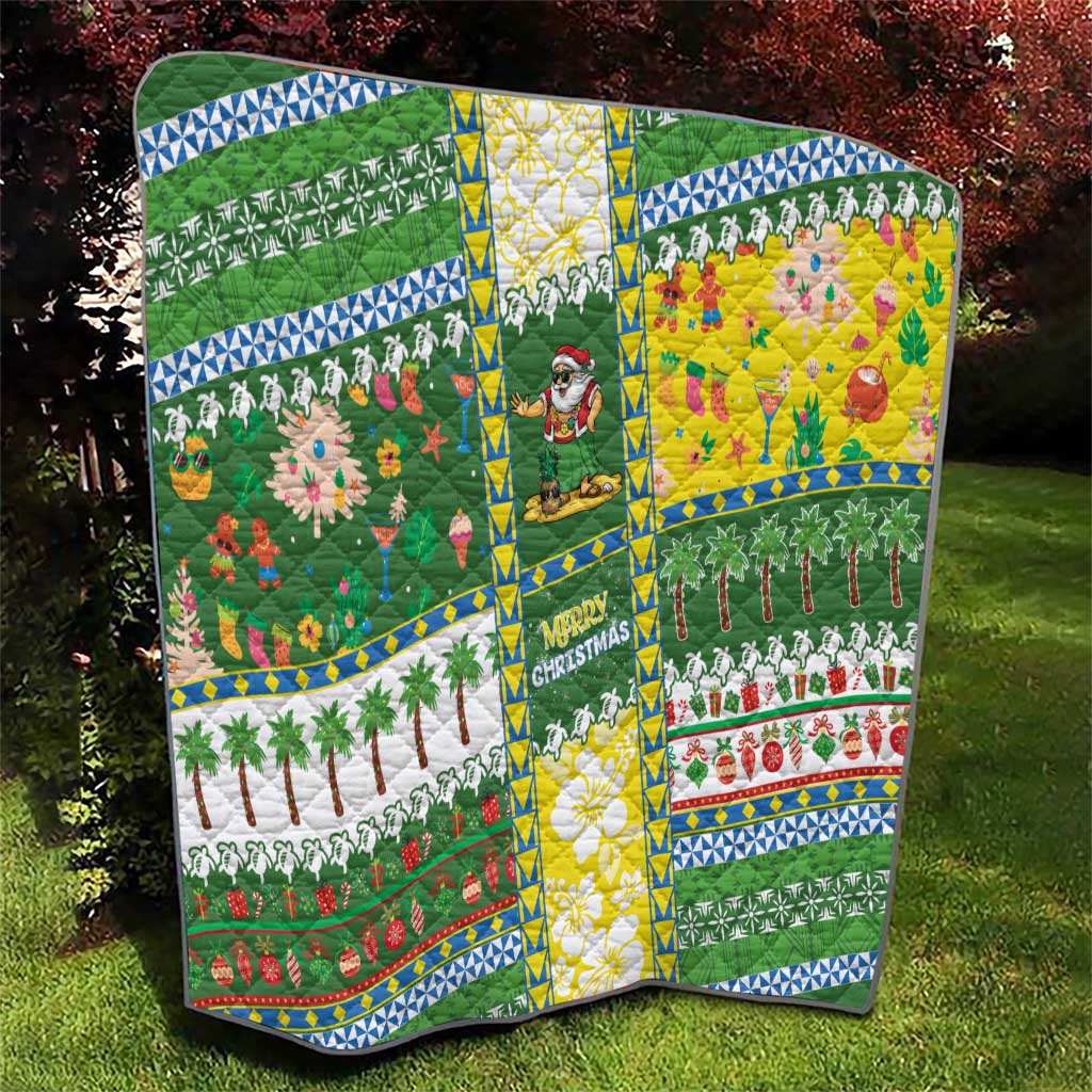 Pitcairn Islands Christmas Quilt Festive Beach Vibes - Polynesian Pride