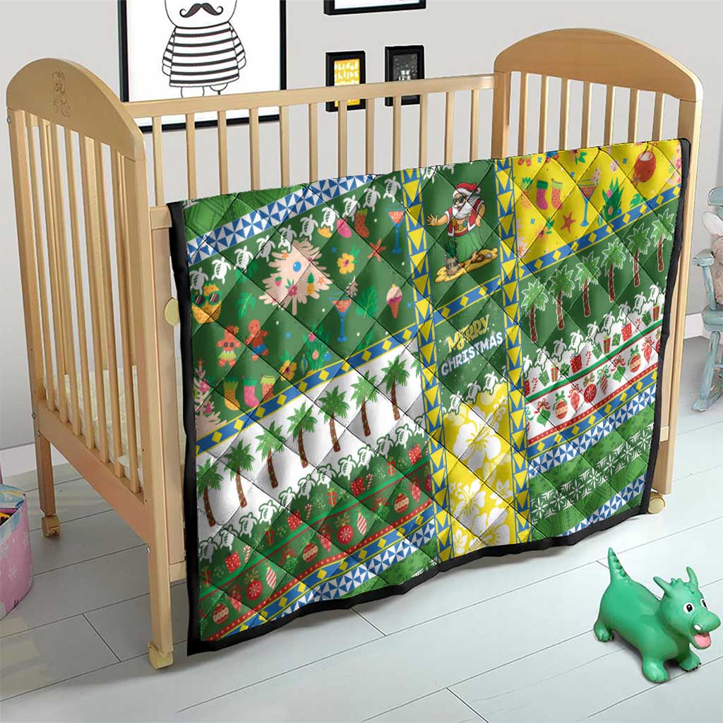 Pitcairn Islands Christmas Quilt Festive Beach Vibes - Polynesian Pride