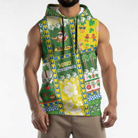 Pitcairn Islands Christmas Sleeveless Hoodie Festive Beach Vibes - Polynesian Pride
