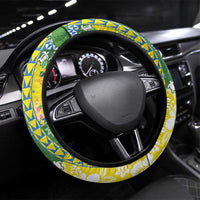Pitcairn Islands Christmas Steering Wheel Cover Festive Beach Vibes - Polynesian Pride