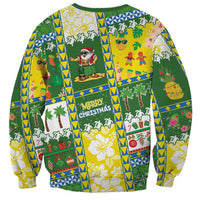 Pitcairn Islands Christmas Sweatshirt Festive Beach Vibes - Polynesian Pride