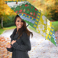 Pitcairn Islands Christmas Umbrella Festive Beach Vibes - Polynesian Pride