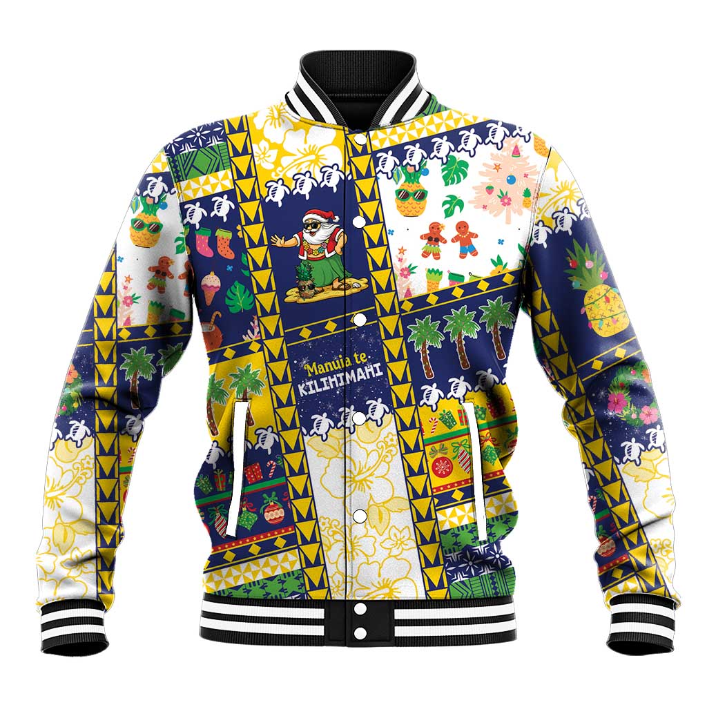 Tokelau Christmas Baseball Jacket Festive Beach Vibes - Polynesian Pride