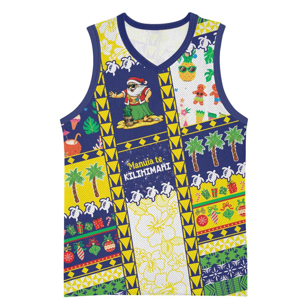 Tokelau Christmas Basketball Jersey Festive Beach Vibes - Polynesian Pride