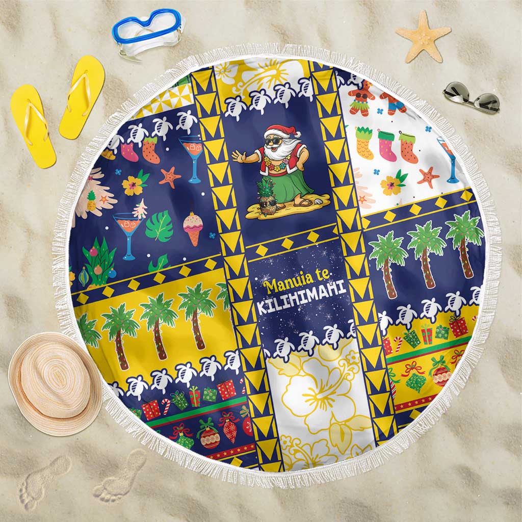 Tokelau Christmas Beach Blanket Festive Beach Vibes - Polynesian Pride