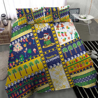 Tokelau Christmas Bedding Set Festive Beach Vibes - Polynesian Pride