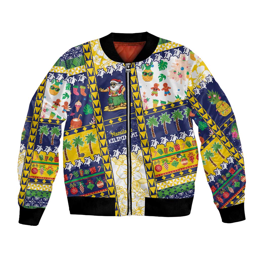 Tokelau Christmas Bomber Jacket Festive Beach Vibes - Polynesian Pride