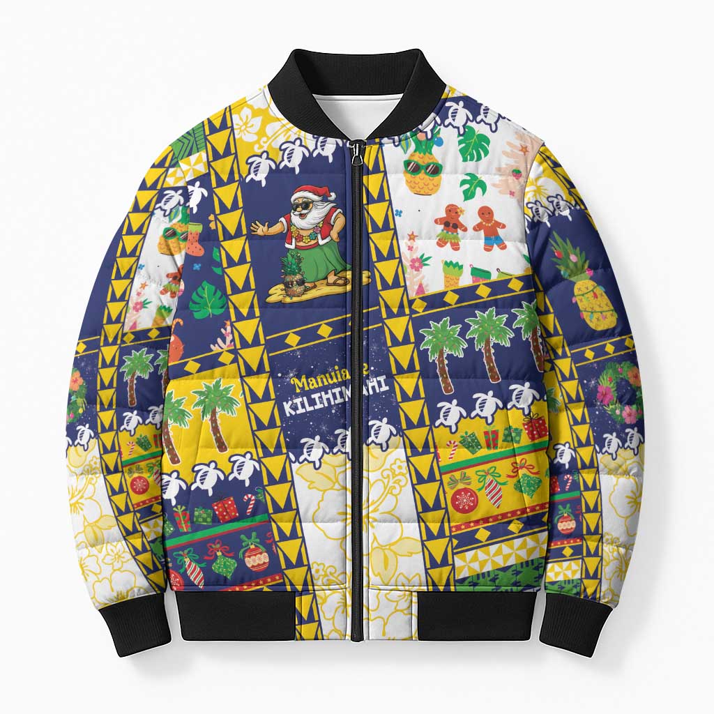 Tokelau Christmas Bomber Puffer Jacket Festive Beach Vibes - Polynesian Pride