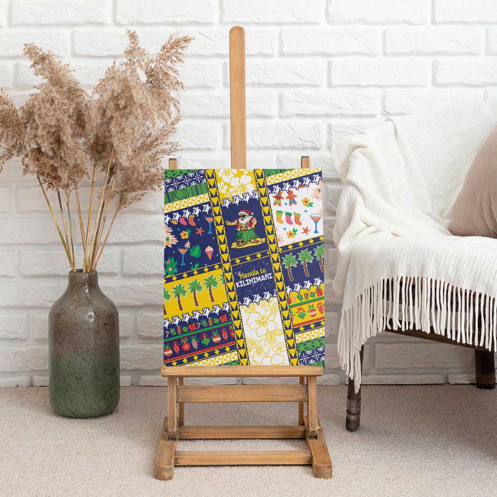 Tokelau Christmas Canvas Wall Art Festive Beach Vibes - Polynesian Pride