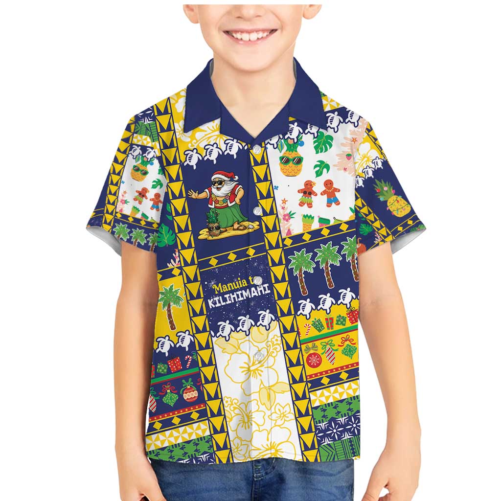 Tokelau Christmas Family Matching Mermaid Dress and Hawaiian Shirt Festive Beach Vibes - Polynesian Pride