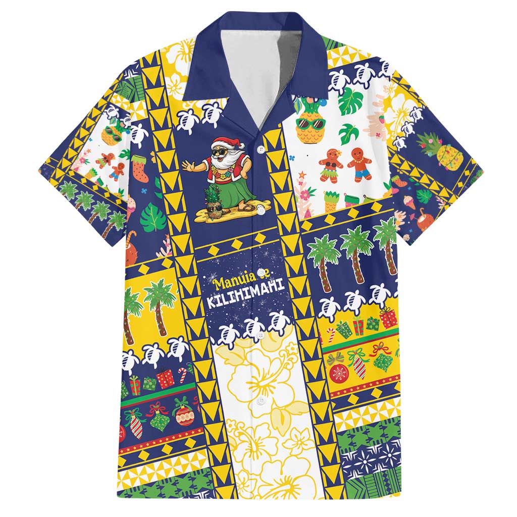 Tokelau Christmas Family Matching Off Shoulder Short Dress and Hawaiian Shirt Festive Beach Vibes - Polynesian Pride