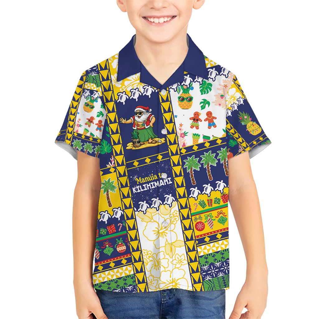 Tokelau Christmas Family Matching Summer Maxi Dress and Hawaiian Shirt Festive Beach Vibes - Polynesian Pride