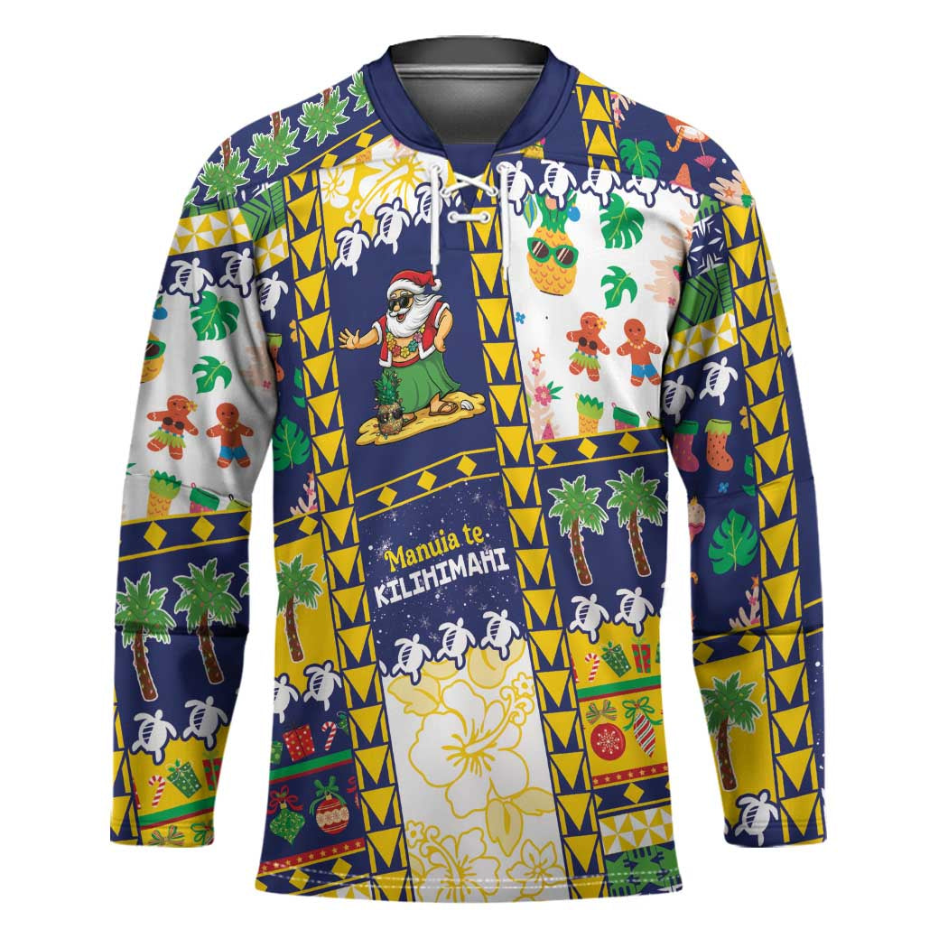 Tokelau Christmas Hockey Jersey Festive Beach Vibes - Polynesian Pride