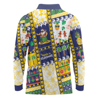 Tokelau Christmas Long Sleeve Polo Shirt Festive Beach Vibes - Polynesian Pride