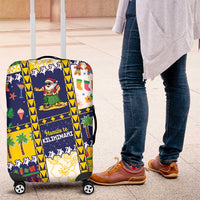 Tokelau Christmas Luggage Cover Festive Beach Vibes - Polynesian Pride