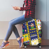 Tokelau Christmas Luggage Cover Festive Beach Vibes - Polynesian Pride