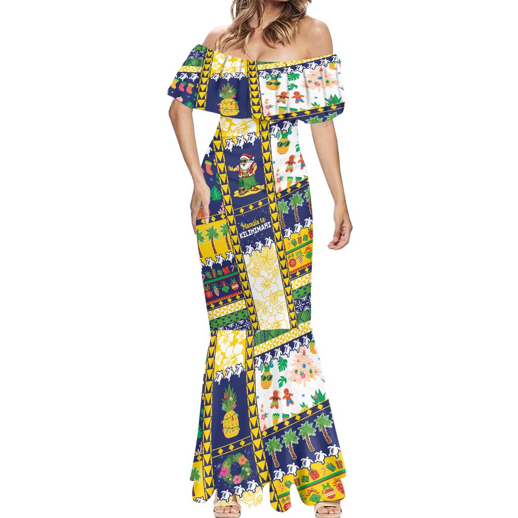 Tokelau Christmas Mermaid Dress Festive Beach Vibes - Polynesian Pride