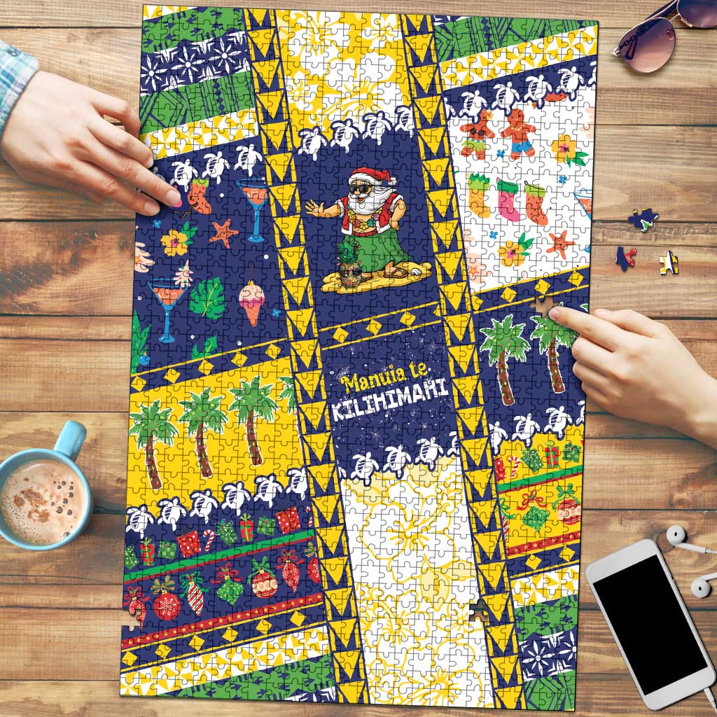 Tokelau Christmas Puzzle Festive Beach Vibes - Polynesian Pride