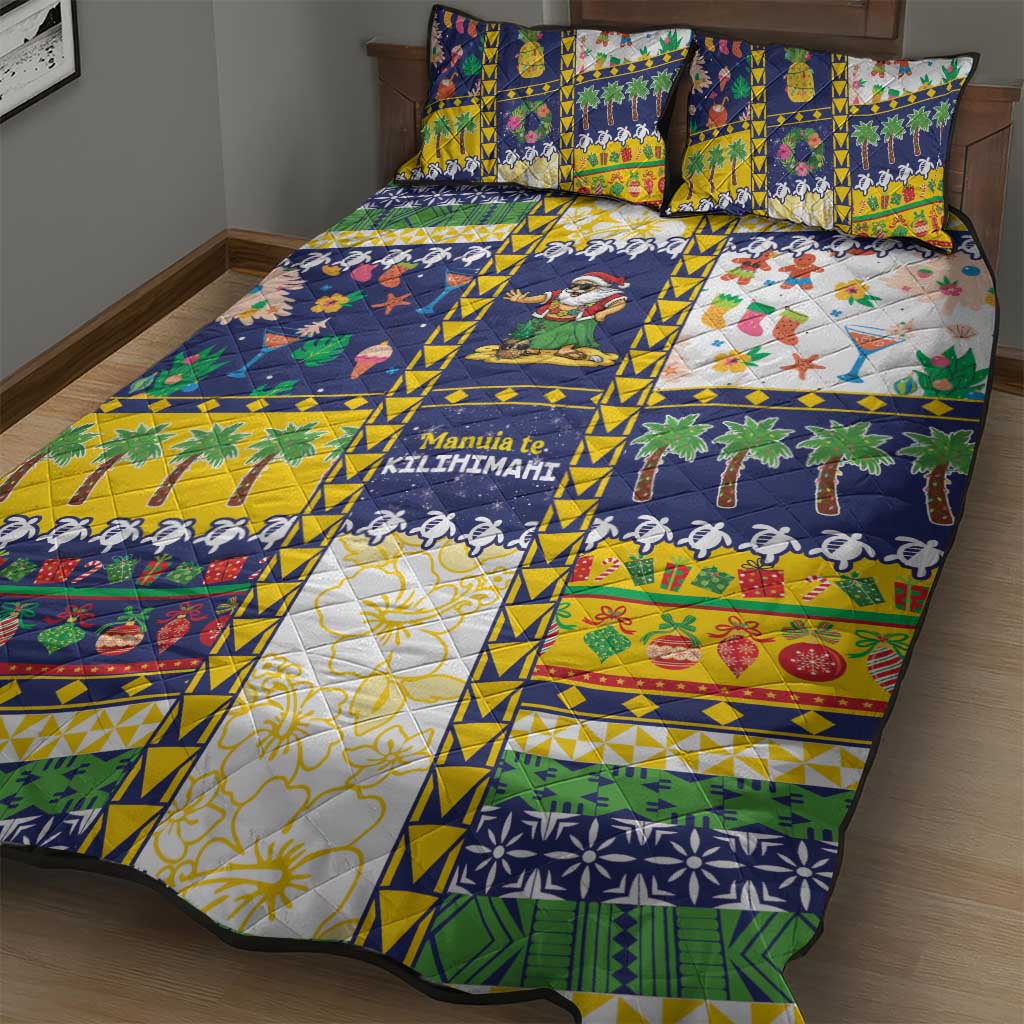 Tokelau Christmas Quilt Bed Set Festive Beach Vibes - Polynesian Pride