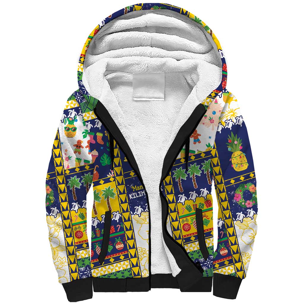 Tokelau Christmas Sherpa Hoodie Festive Beach Vibes - Polynesian Pride