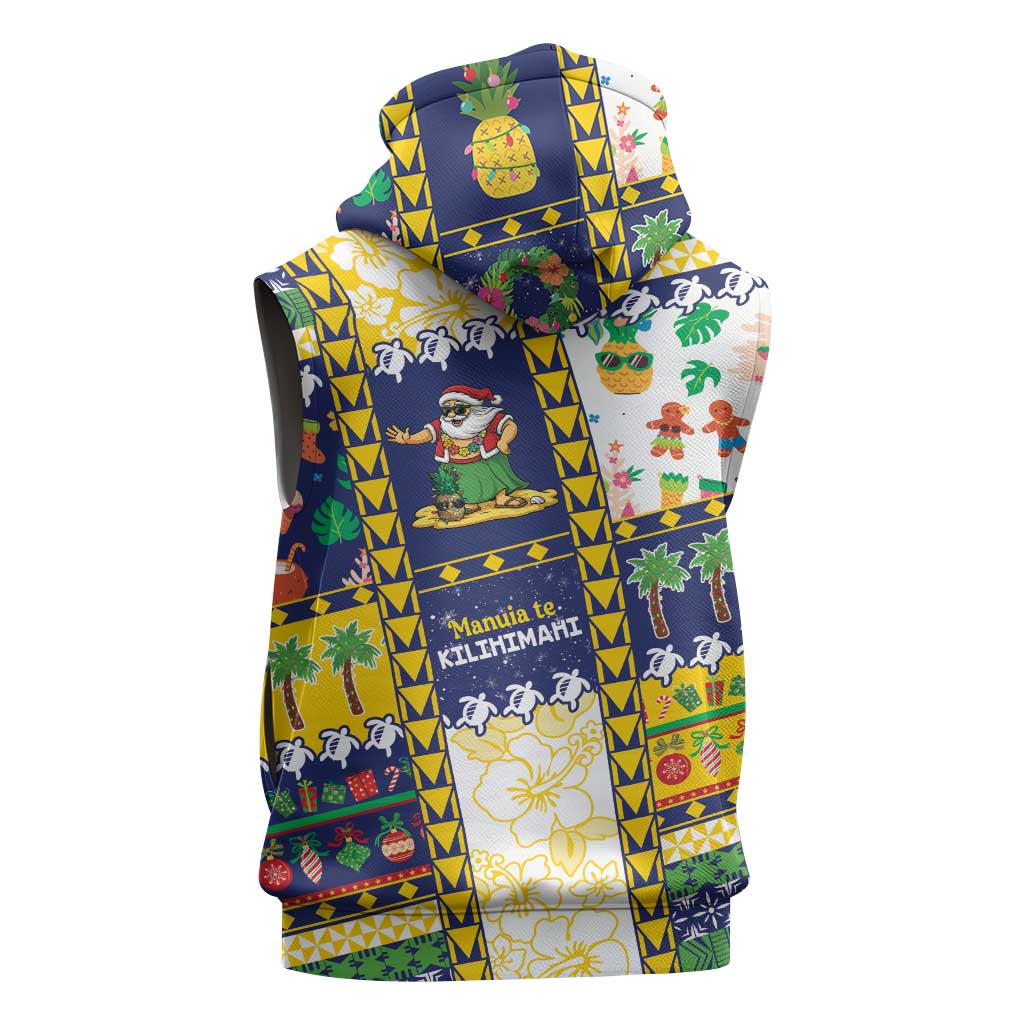 Tokelau Christmas Sleeveless Hoodie Festive Beach Vibes - Polynesian Pride